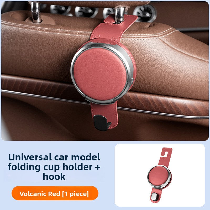 Car door cup holders for in-car storage