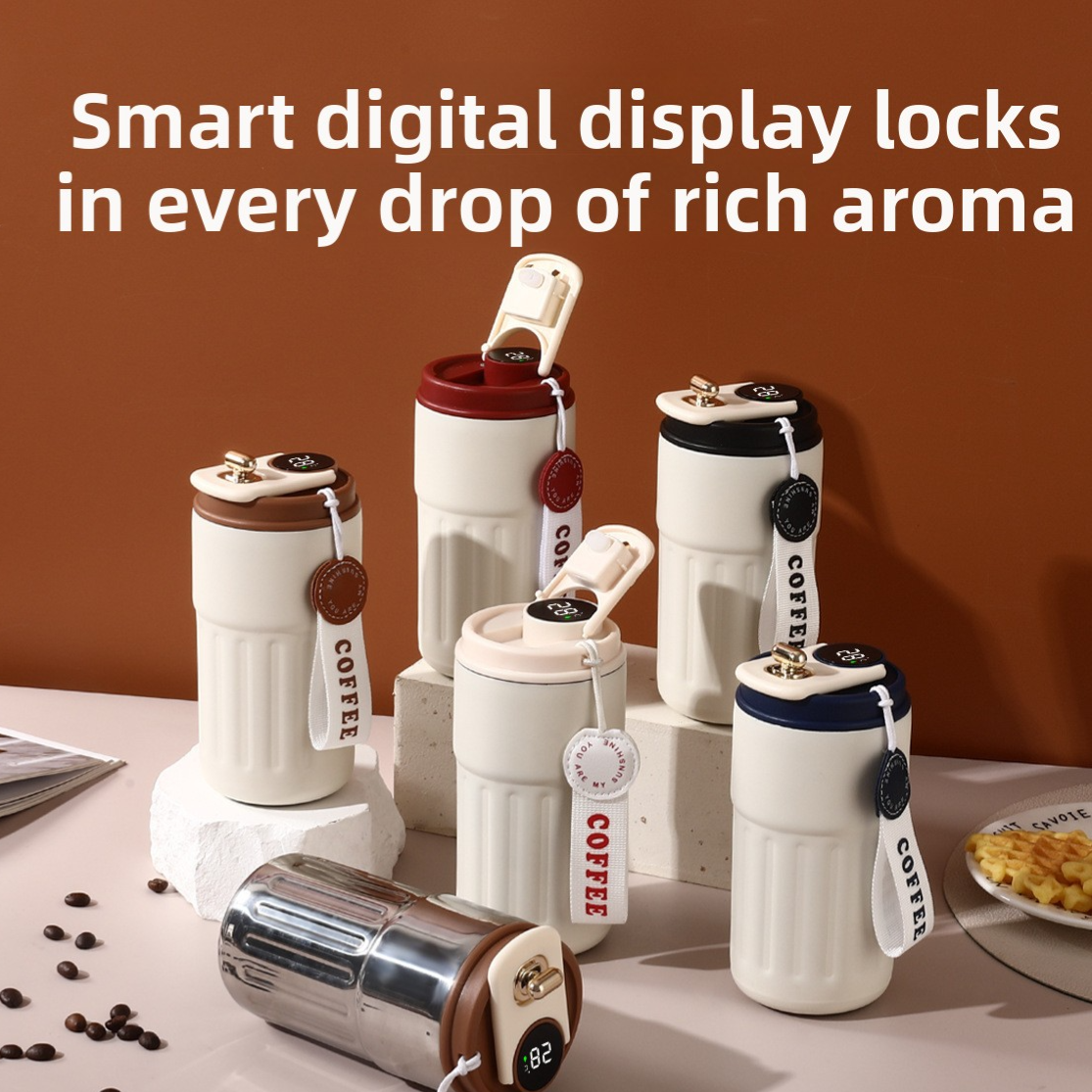 Smart Temperature Display Stainless Steel Vacuum Thermos Cup