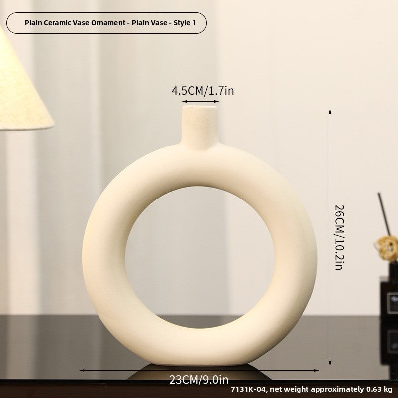 Plain embryo ceramic vase