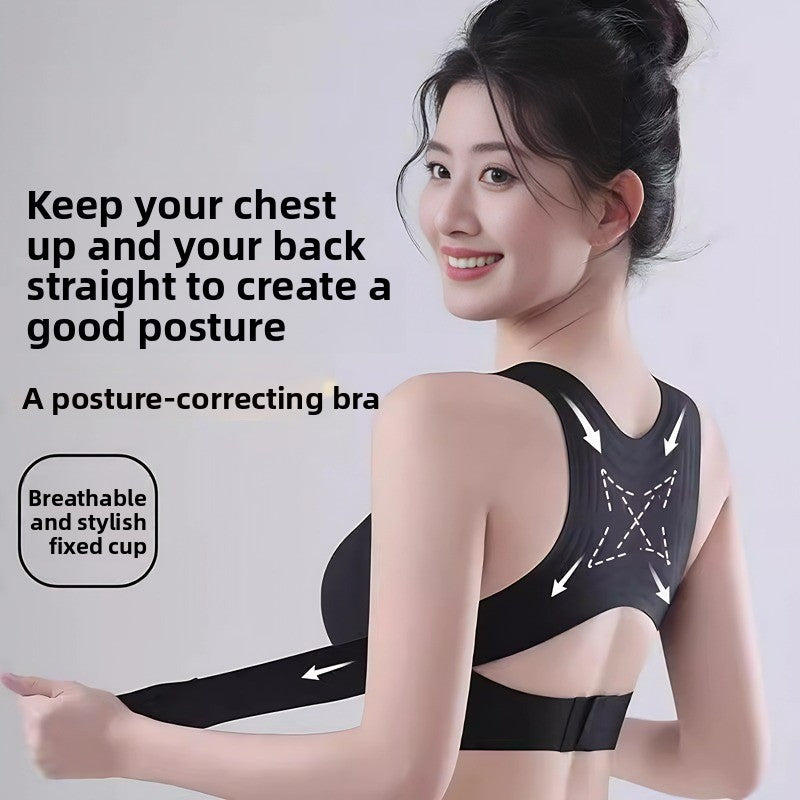 Exercise bra for shaping and enhancing the back appearance