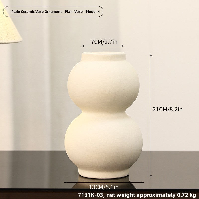 Plain embryo ceramic vase