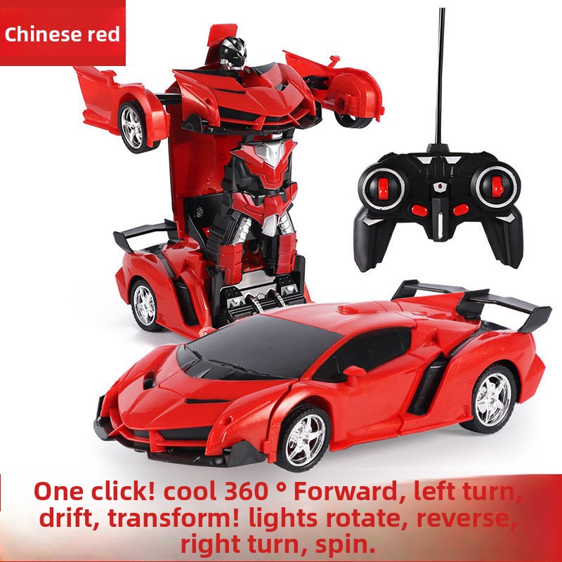 Remote Control Transforming Toy Car with LED Lights