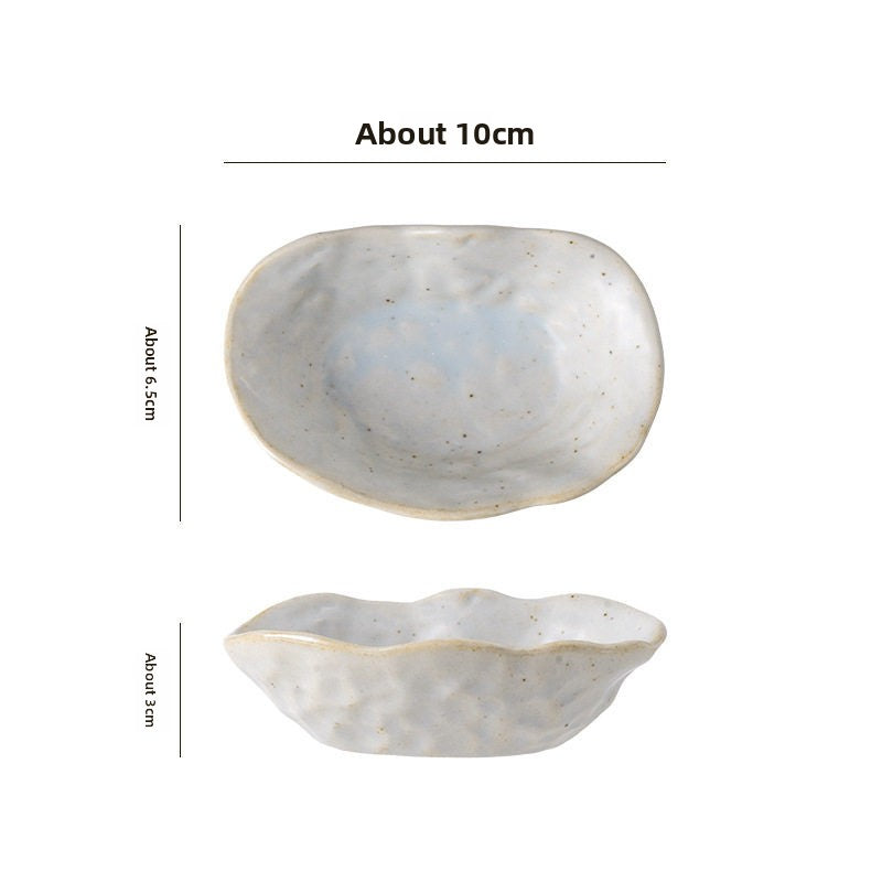 Japanese Ceramic Oyster Dish for Dining