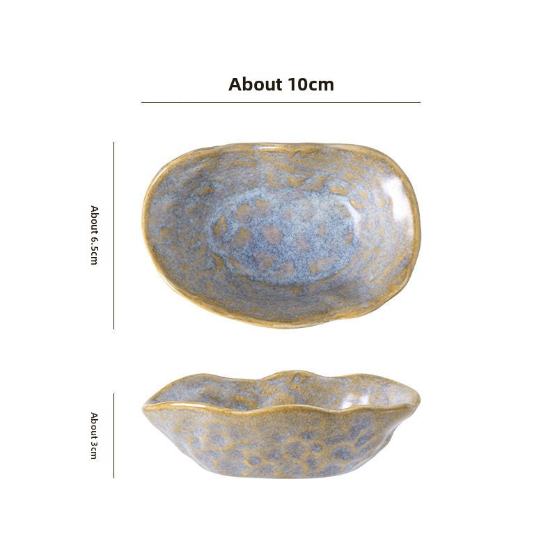 Japanese Ceramic Oyster Dish for Dining