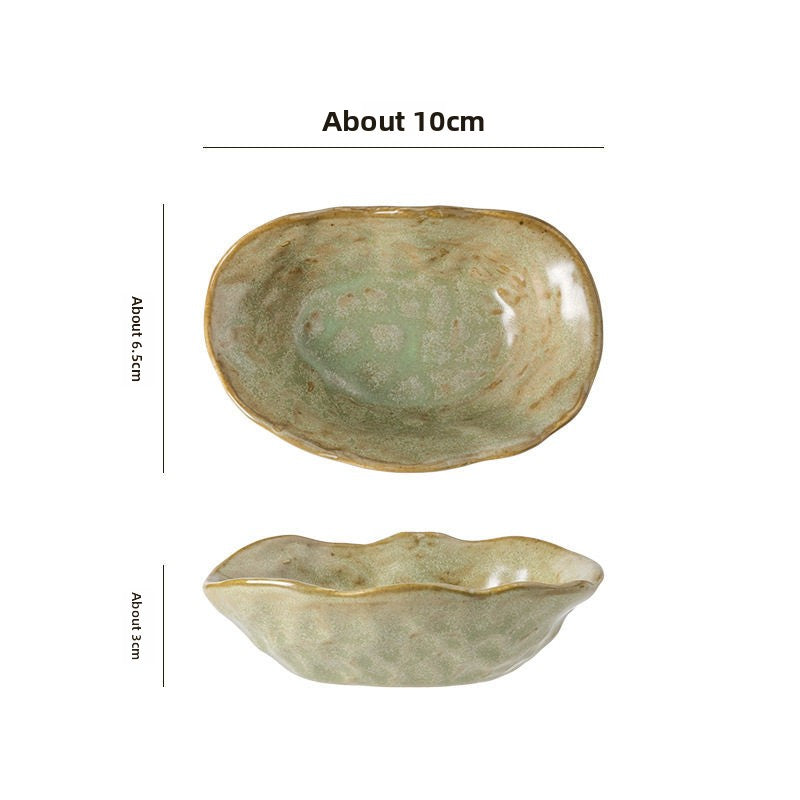 Japanese Ceramic Oyster Dish for Dining