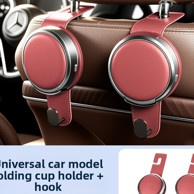 Car door cup holders for in-car storage
