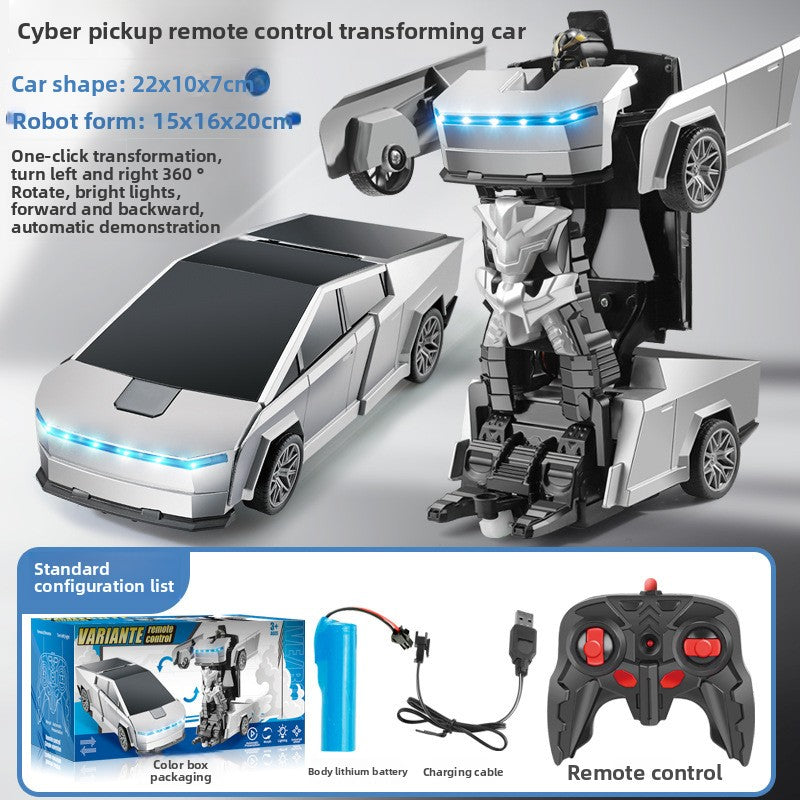 Remote Control Transforming Toy Car with LED Lights