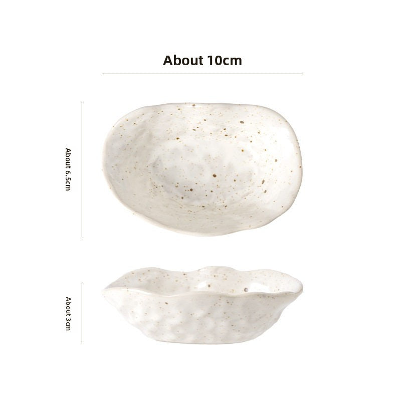 Japanese Ceramic Oyster Dish for Dining
