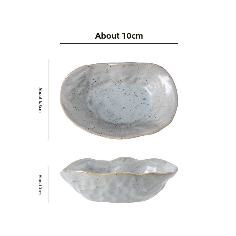Japanese Ceramic Oyster Dish for Dining