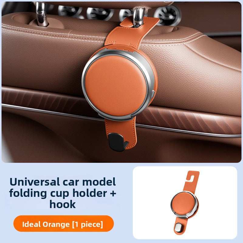Car door cup holders for in-car storage