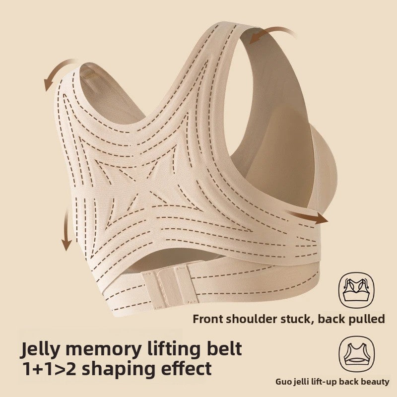 Exercise bra for shaping and enhancing the back appearance