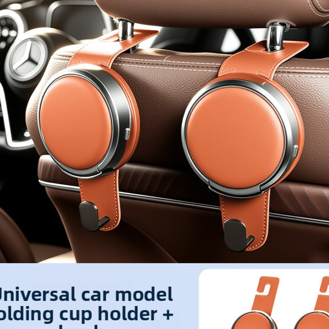 Car door cup holders for in-car storage