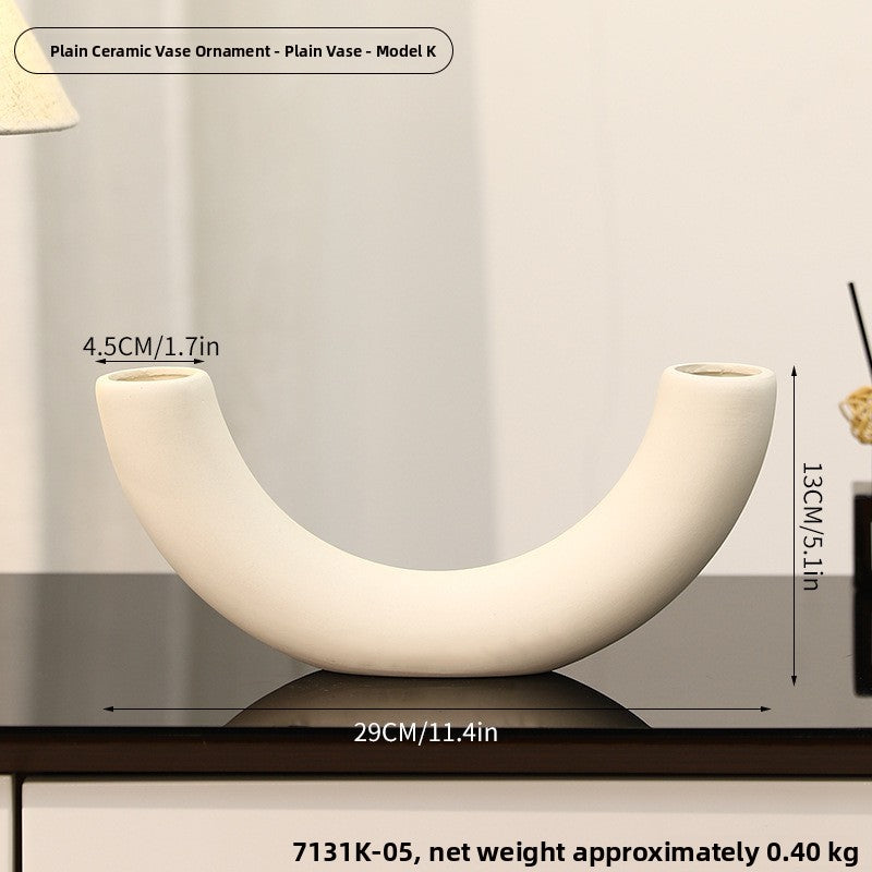 Plain embryo ceramic vase