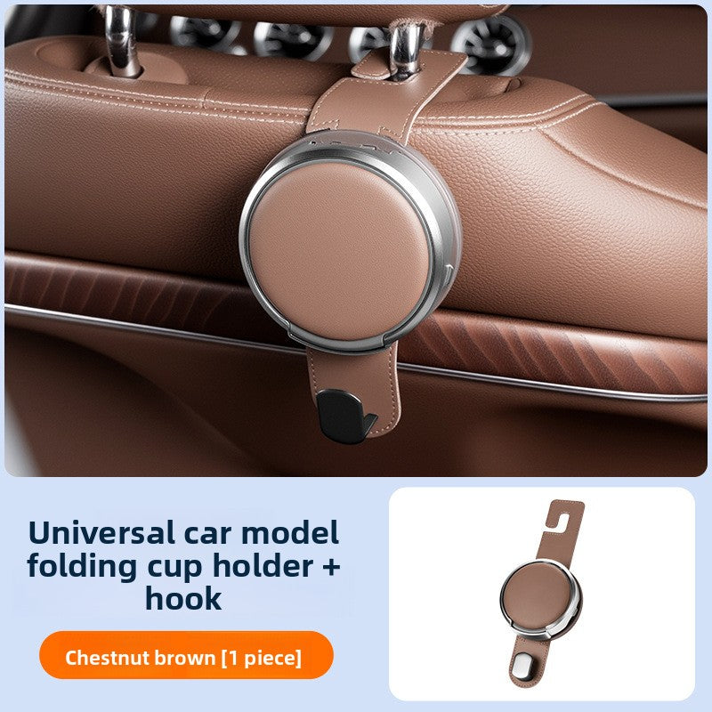 Car door cup holders for in-car storage